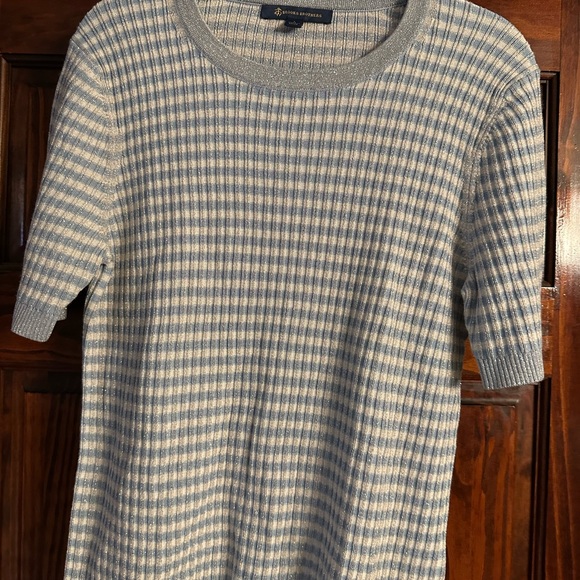 Brooks Brothers Light Blue and White Gingham Tee - Picture 1 of 4